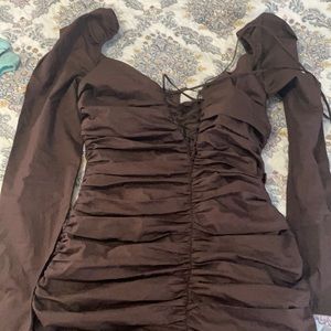 Brown short dress
